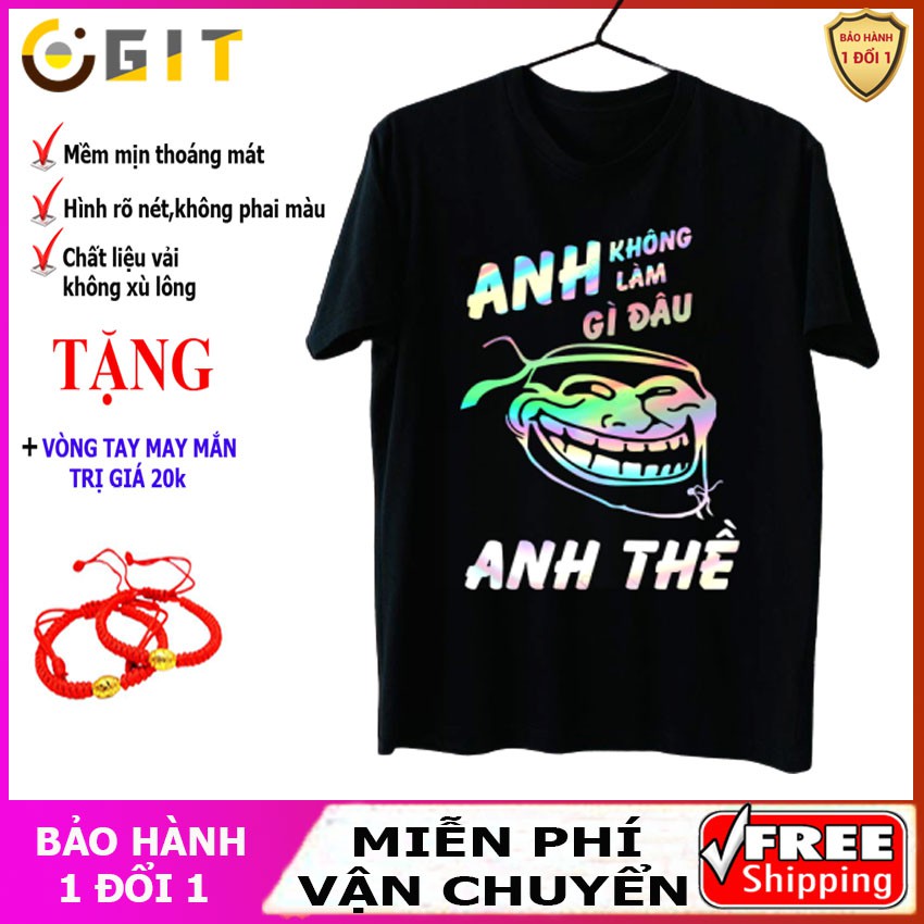 P7AKLG1 - Áo phông phản quang bảy màu Anh không làm gì đâu - anh thề, áo thun nam nữ, quần khaki, quần nữ, sét bộ