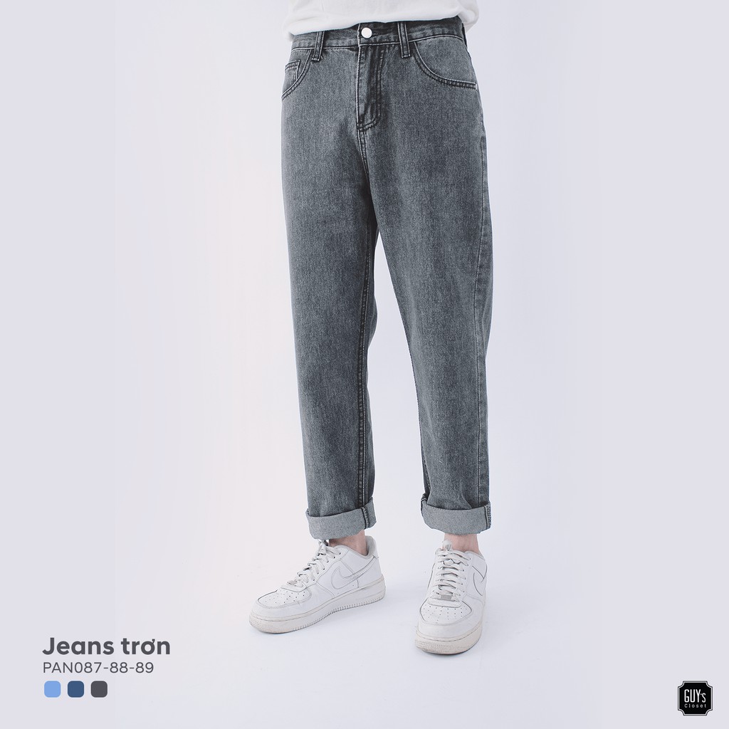 Quần jeans trơn JD108 GUY's Closet, Dáng suông, Nhiều màu | BigBuy360 - bigbuy360.vn