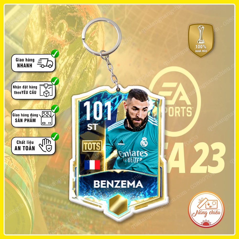 Móc khóa thẻ FFMB - Messi, C.Ronaldo, Benzema, Halladn, Kante, Modric ☘️Quà Tặng Nắng Chiều☘️