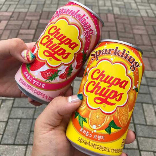 (3 vị) Nước ngọt soda Sparkling Chupa Chups lon 345ml