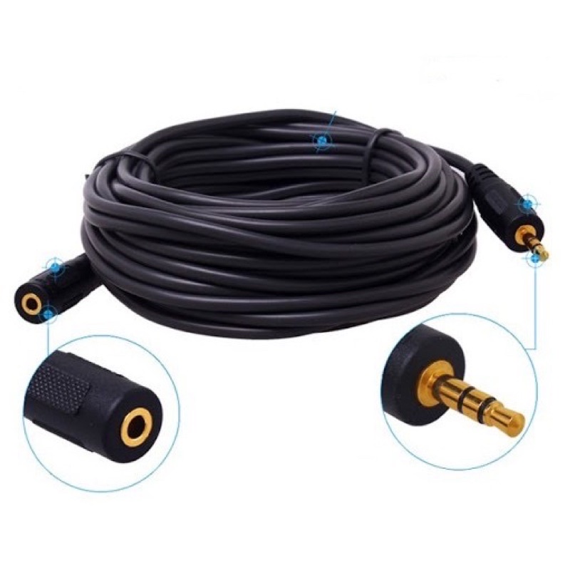 Dây nối dài tai nghe hoặc loa Jac 3.5 chiều dài 10m.