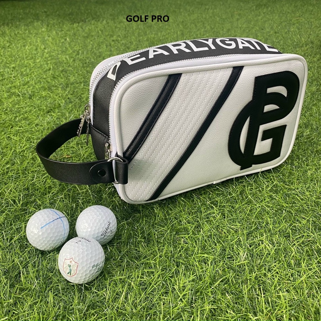 Túi golf cầm tay Pearly Gates da PU cao cấp chống nước tiện lợi đựng đồ dùng cá nhân CT012