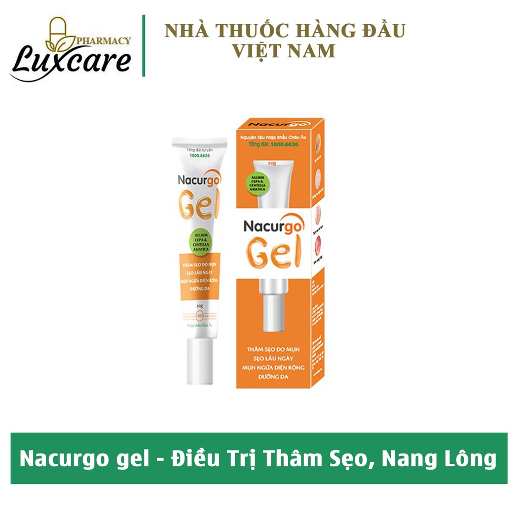 NACURGO GEL - Đánh bay thâm sẹo mụn - Chặn đứng viêm nang lông