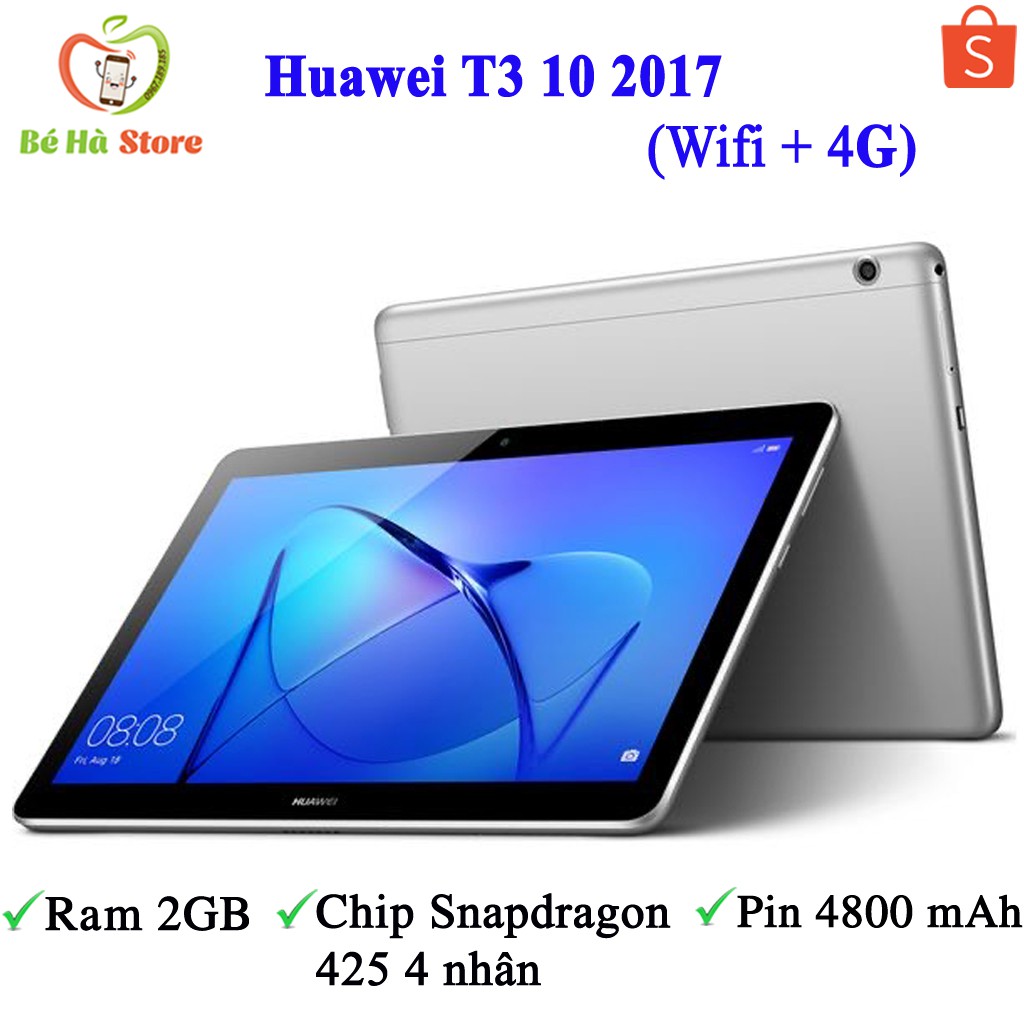 Máy Tính Bảng Huawei MediaPad T3 10 2017 Wifi + 4G - Zin Đẹp 99% - Ram 3Gb