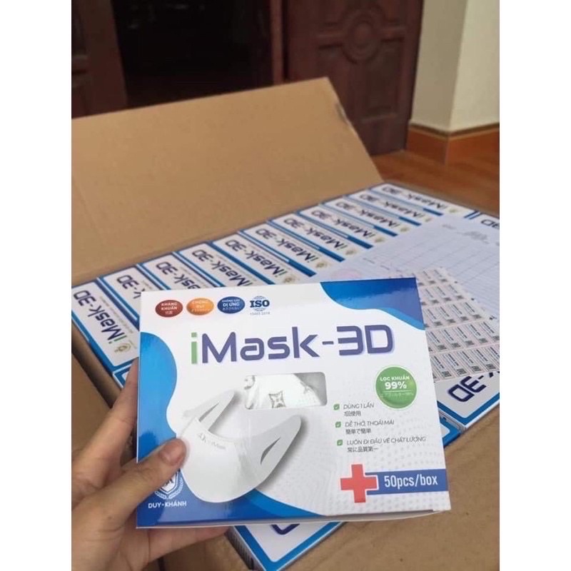 Khẩu trang iMask-3D hộp 50 chiếc và 10 chiếc