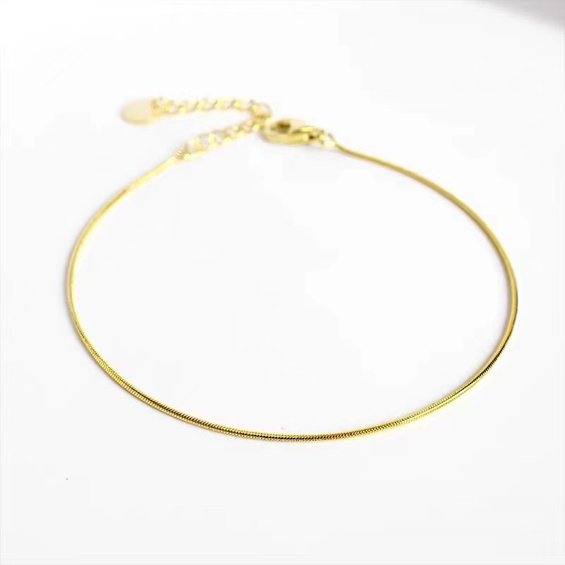 Lắc Chân Bằng Thép Không Gỉ Mạ Vàng 18K Phong Cách Mori Cao Cấp Kiểu Mới