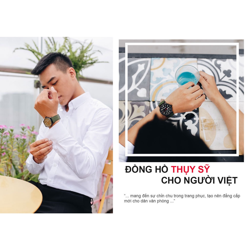 Đồng hồ nam Wenger 01.1541.104 - Chính hãng Thuỵ Sĩ - Bảo hành 3 năm chính hãng