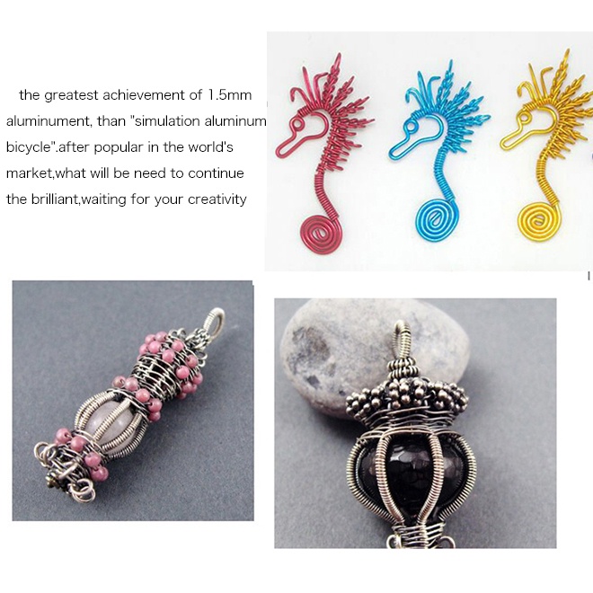 1 Cuộn Dây Nhôm 2.5mm / 2mm / 1.5mm / 1mm Làm Trang Sức Thủ Công