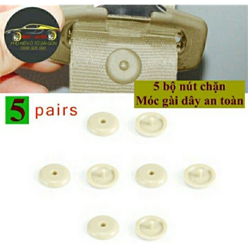 Bộ 4 nút chặn chốt dây đai an toàn ô tô, seat Belt