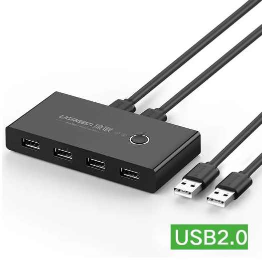 Bộ chia sẻ máy in USB 2.0 từ 4 thiết bị vào 2 máy tính UGREEN US216 30767- Hàng phân phối chính hãng - Bảo hành 18 tháng