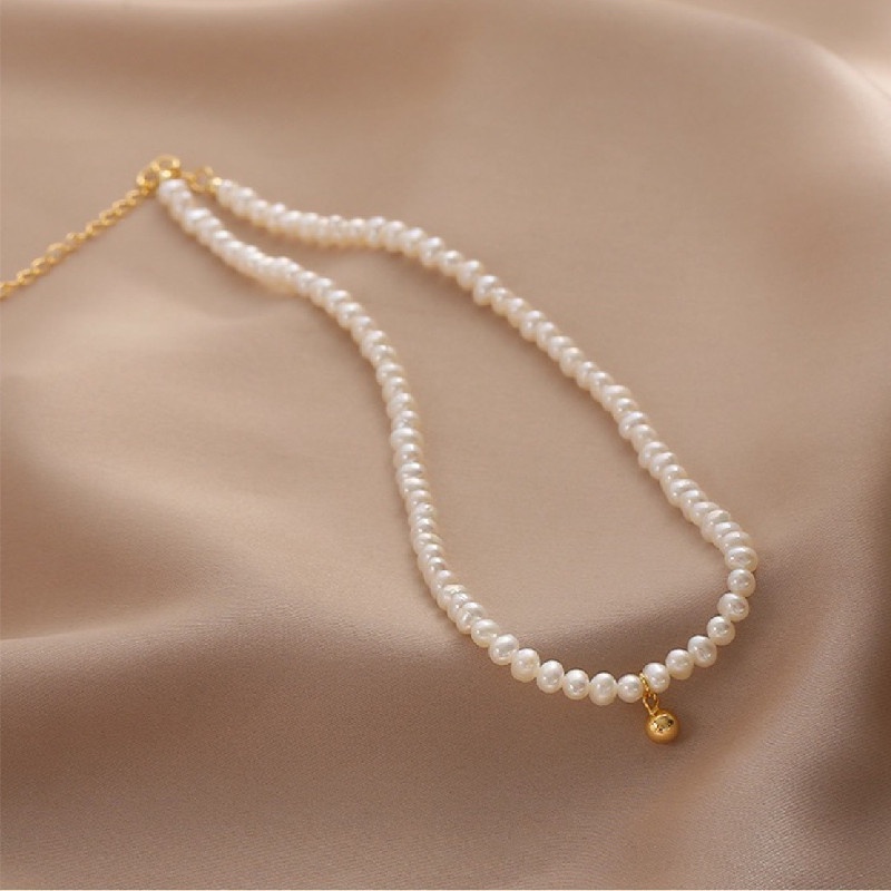 Vòng cổ Choker Ngắn Phối Hạt Ngọc Trai Cổ Điển Cho Nữ