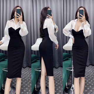 Đầm cổ sơ mi xinh xinh
