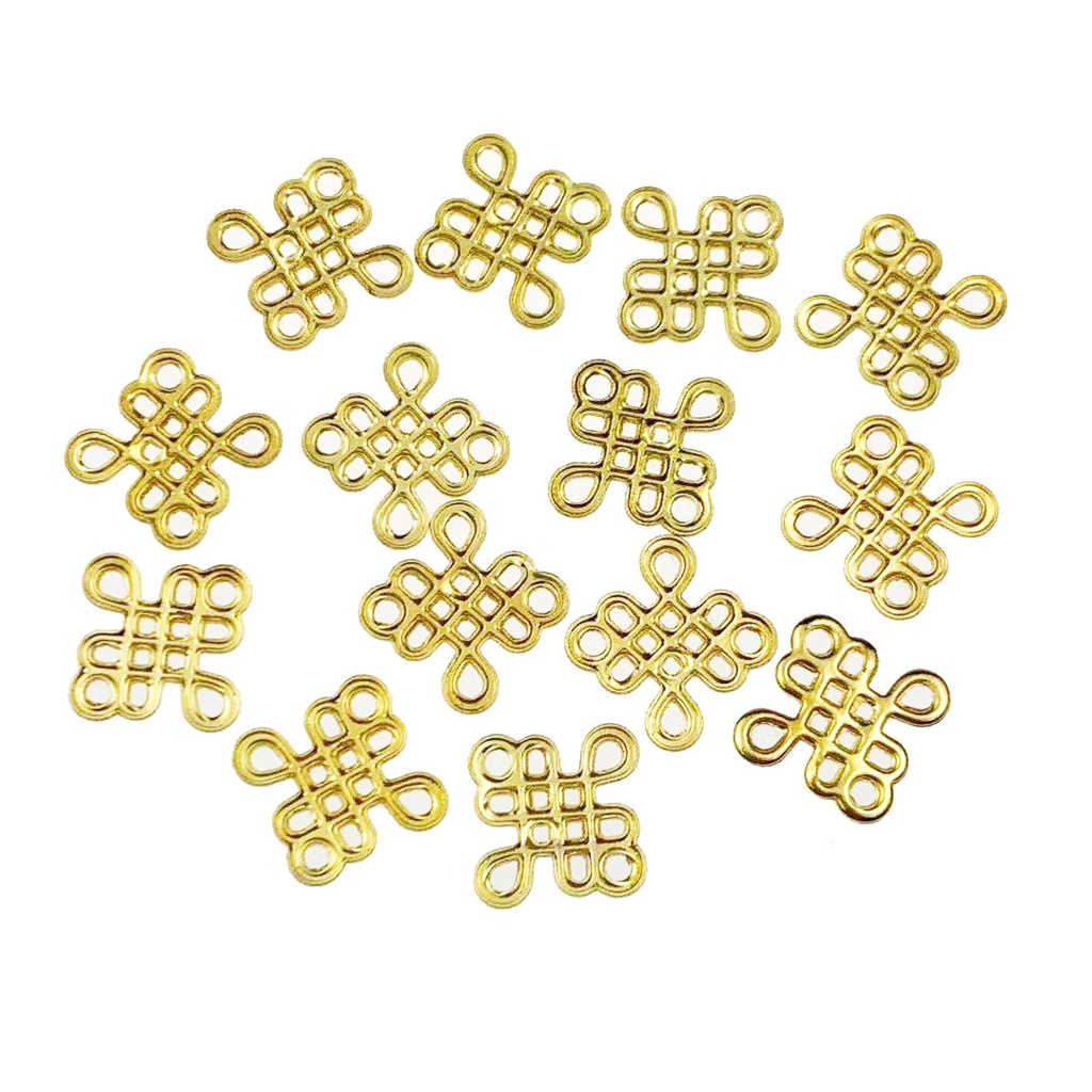 5 phiến treo họa tiết 4 cánh 10mm nguyên liệu làm trâm làm trang sức cổ trang