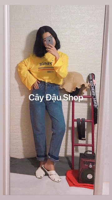 QUẦN JEANS BOYFRIEND DÁNG ĐỨNG MÀU VINTAGE | BigBuy360 - bigbuy360.vn