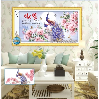 Tranh đính đá cha mẹ - vs043