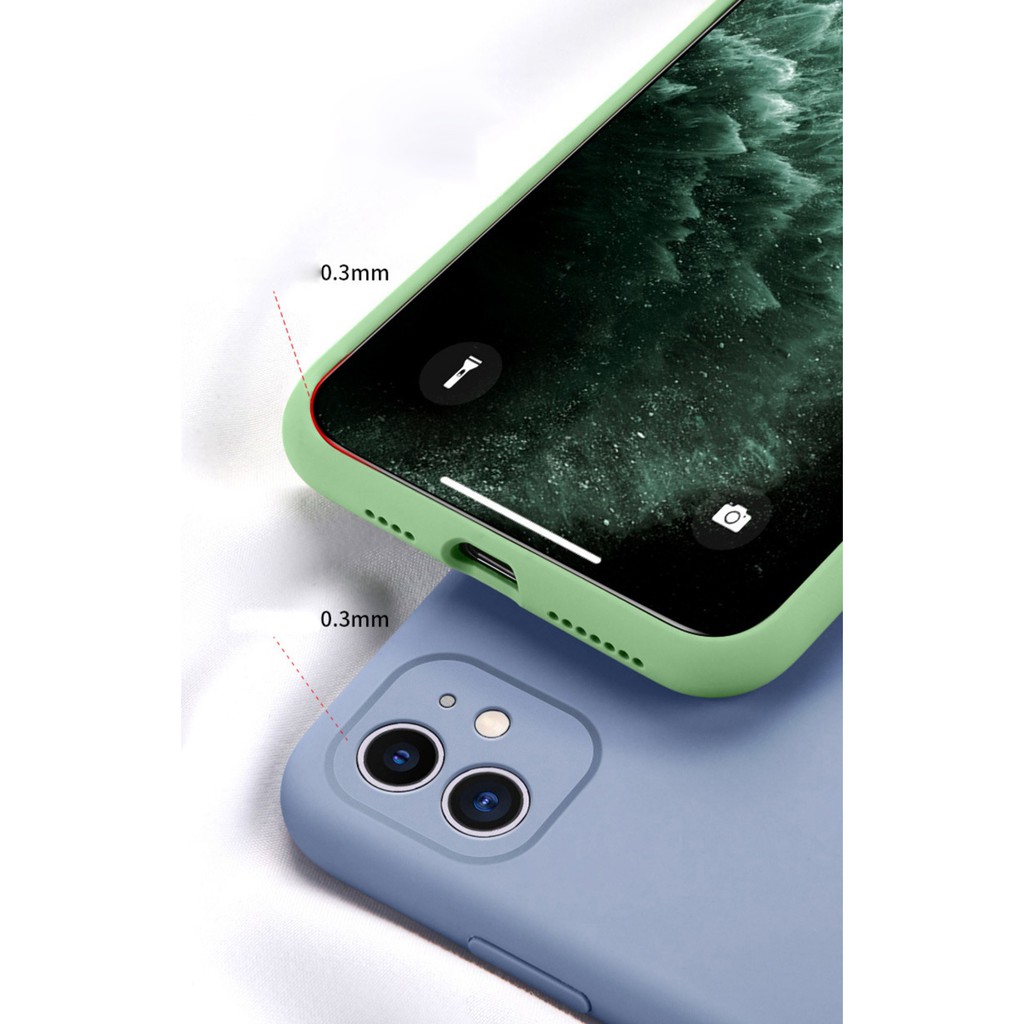 Ốp Lưng Silicone Dẻo Lót Nhung Nỉ Chống Sốc Dành Cho Các Dòng Điện Thoại iPhone 11/ 11 Pro / 11 Pro Max (Bảo Vệ Camera )