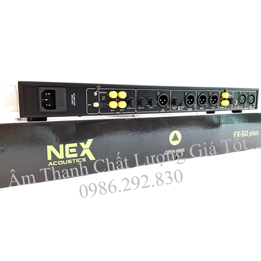 Vang FX50 Plus Có Reverb Kèm Dây Canon Có Chống Hú,Vang Nhại Mượt Mà.Có BLUETOOTH,Quang Học,USB.AUX.