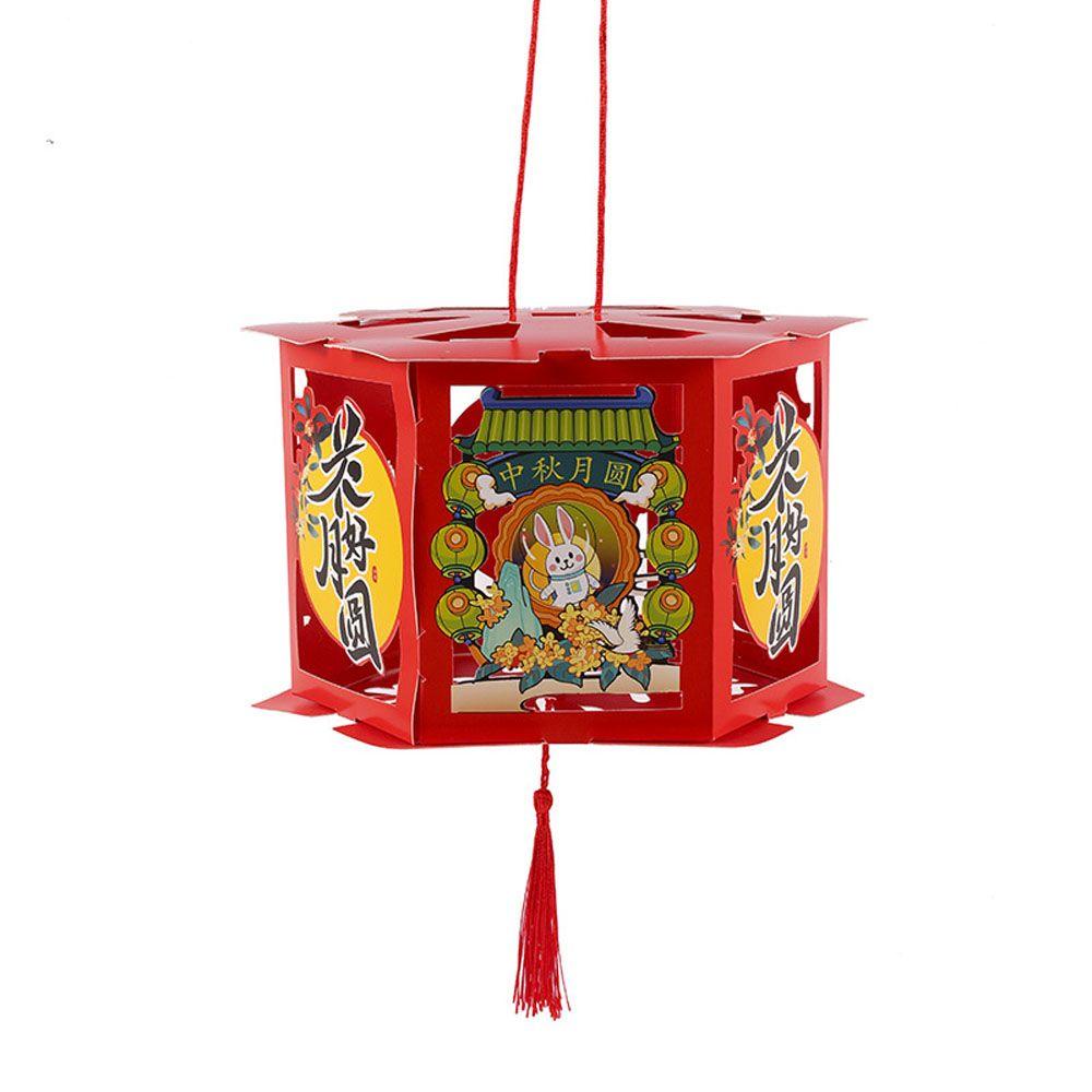 Lồng Đèn Hình Thỏ Và Mặt Trăng Thủ Công Cổ Điển Cho Lễ Hội Mùa Thu