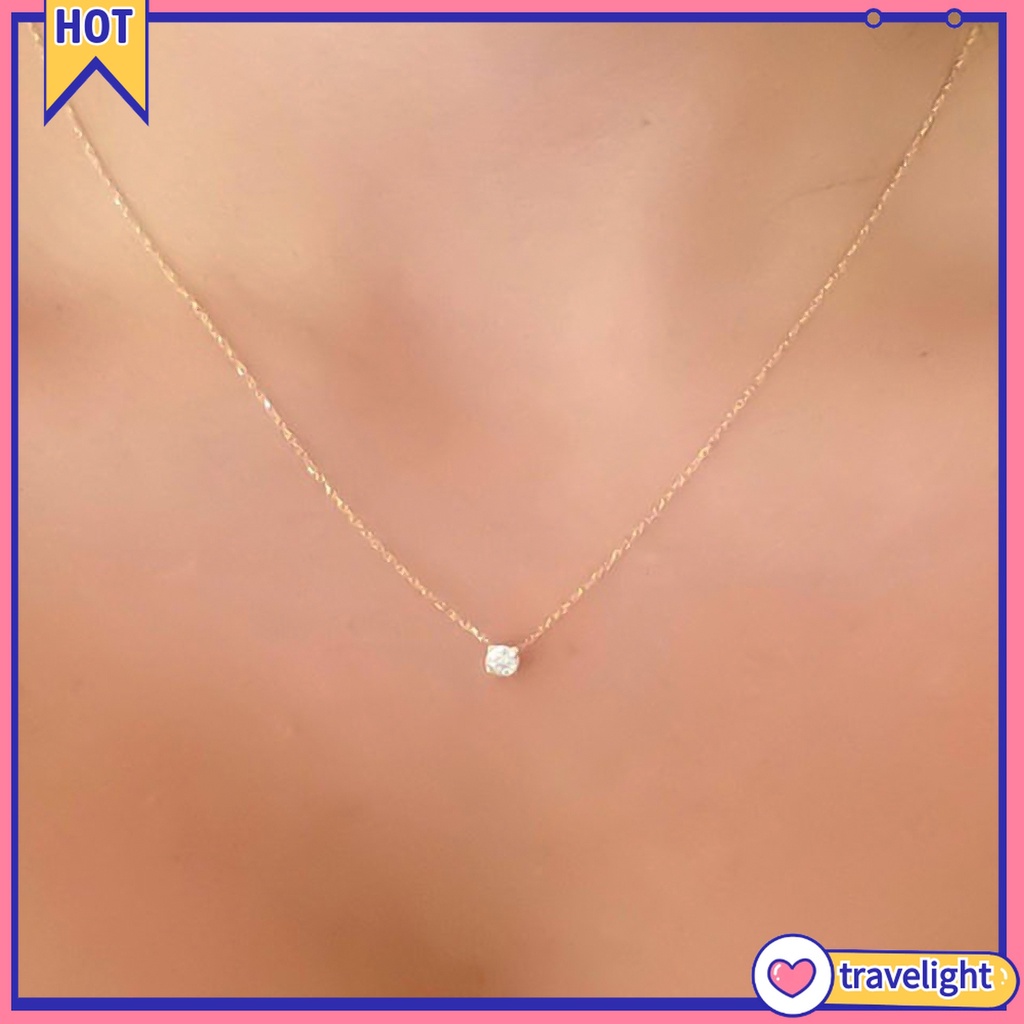 vòng cổ Đính Đá Zircon Đơn Giản Thời Trang Cho Nữ
