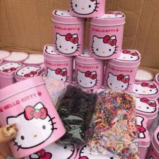 Kh đặt com bo. 1 hộp chun kitty + 4 đôi đũa tập ăn