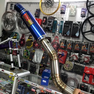 trọn bộ lon pô kou thái và cổ 2 khúc nhập khẩu gắn mọi loại xe