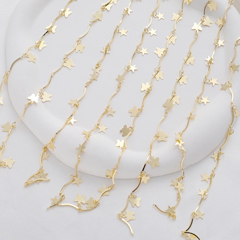 Chuỗi Dây Đồng 14K Mạ Vàng 1m Dùng Làm Trang Sức Thủ Công