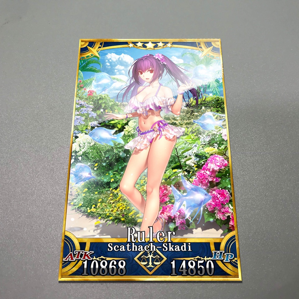 Thẻ bài custom card bánh xốp anime Fate/Grand Order FGO để sưu tầm tự chọn Scathach Skadi Summer