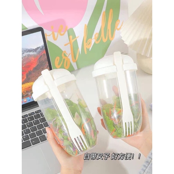 Cốc Trộn Salad Siêu Tiện,Siêu Xinh,Siêu Rẻ Mang Đi Làm
