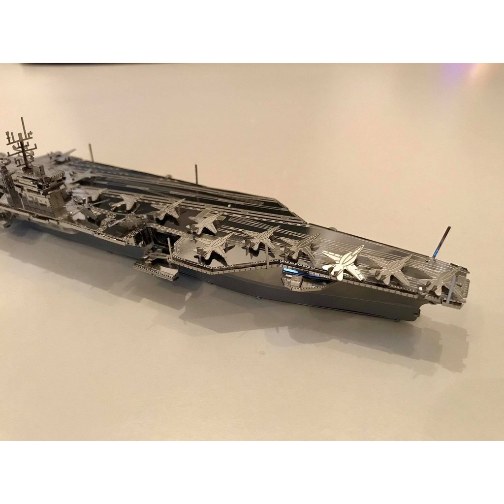 Tự Ráp Mô Hình Kim Loại 3D Tàu Sân Bay Đế Quốc Mỹ Thế Chiến 2 Theodore Roosevelt CVN-71