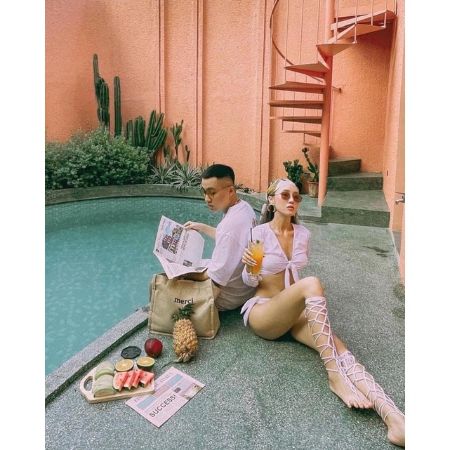 [BIKINI TAY DÀI 2022] Bikini Đồ bơi nữ 2 mảnh ÁO TAY DÀI mix quần chip nơ to sexy nhiều màu