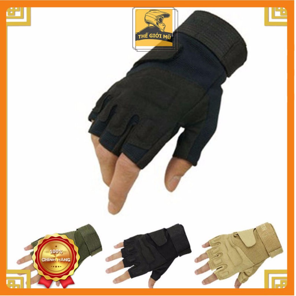 Găng tay cụt ngón black hawk màu đen đi phượt - đi xe máy đủ size | BigBuy360 - bigbuy360.vn