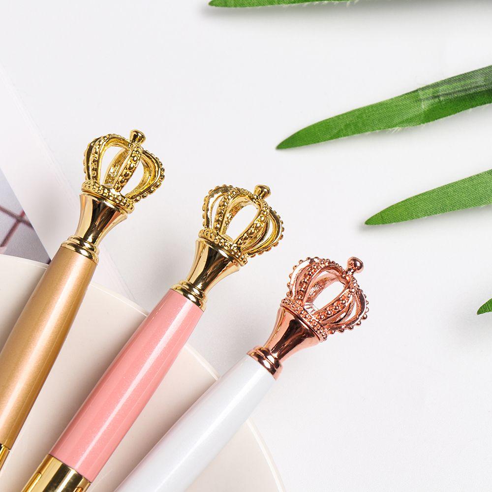 1 Bút Bi Kim Loại Hình Vương Miện Thời Trang