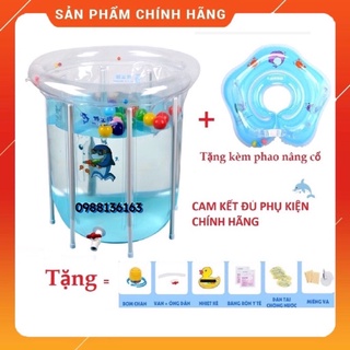 Bể Tắm Đứng Cho Trẻ Sơ Sinh Bể Bơi Cho Bé Sơ Sinh 8 Thanh Chắn Cho Bé Tặng Kèm Phao Cổ,Bơm Hơi Cơ