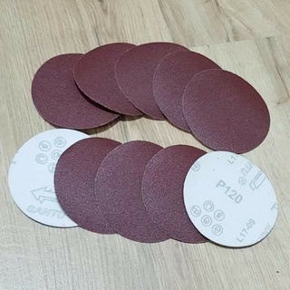Giấy nhám tròn 100mm ( 1 hộp = 100 miếng ) - Giấy ráp đánh bóng gỗ, chà nhựa, kim loại, sắt