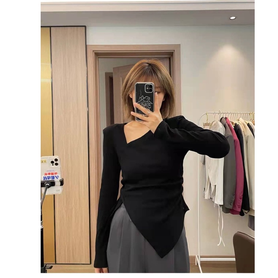 Sét áo thun dài tay dây rút sườn áo quần vải Nữ 6sstore