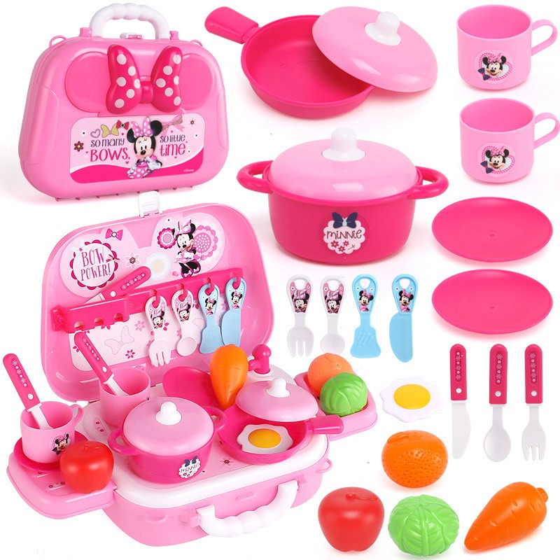 Đồ Chơi Giả Gái Chơi đồ Chơi Mickey&amp;Minnie Toys Tool/Makeup/Kitchen Role Play Kids Pretend Plays Set Toy Đồ Chơi Trang điểm