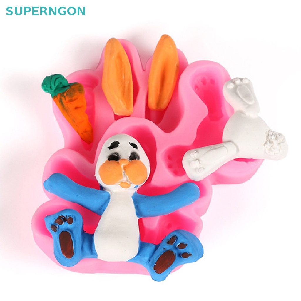 Khuôn Silicone Làm Bánh Tạo Hình Thỏ Phục Sinh 3D Độc Đáo Tiện Dụng