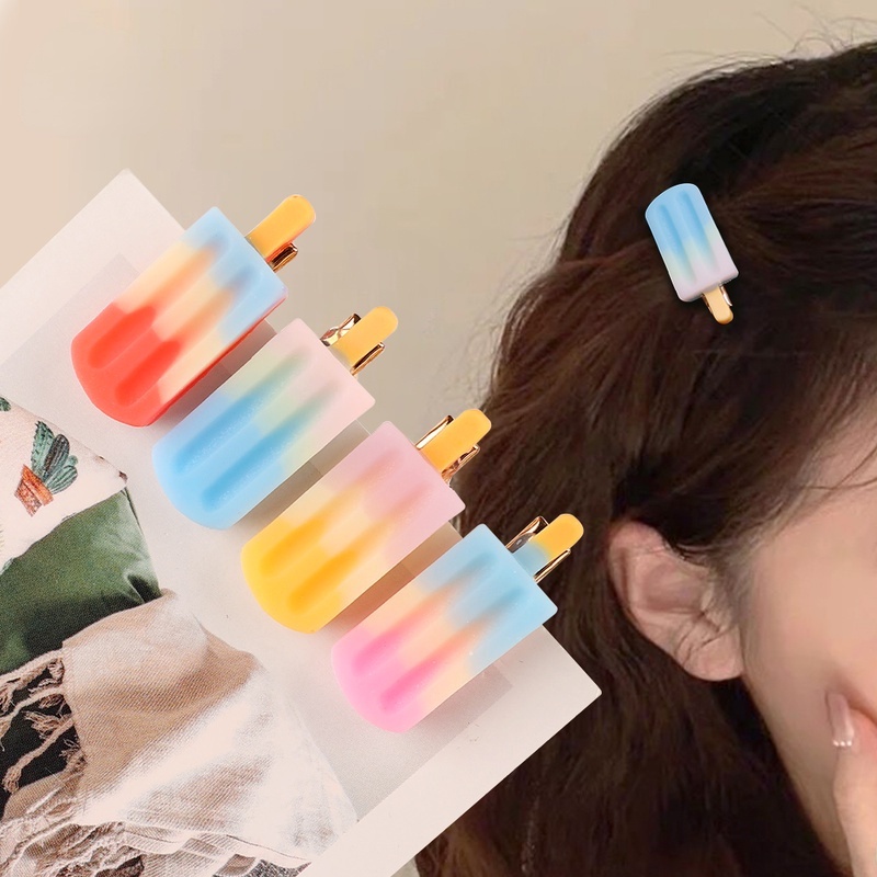 Kẹp Tóc Hình Cây Kem Hoạt Hình Phong Cách Nhật Bản Cho Bé Gái