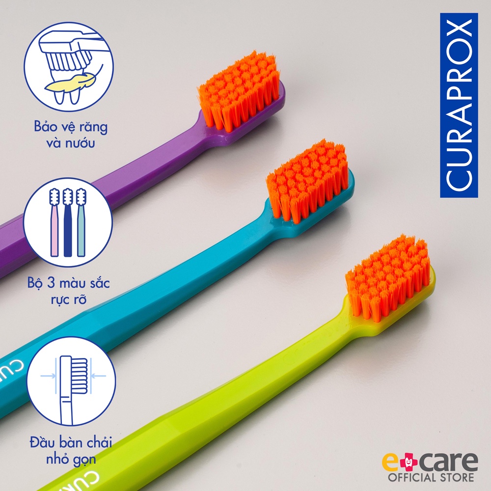 Bộ 3 cây bàn chải răng siêu mềm Curaprox CS 5460 Ultra Soft Triopack Thụy Sỹ
