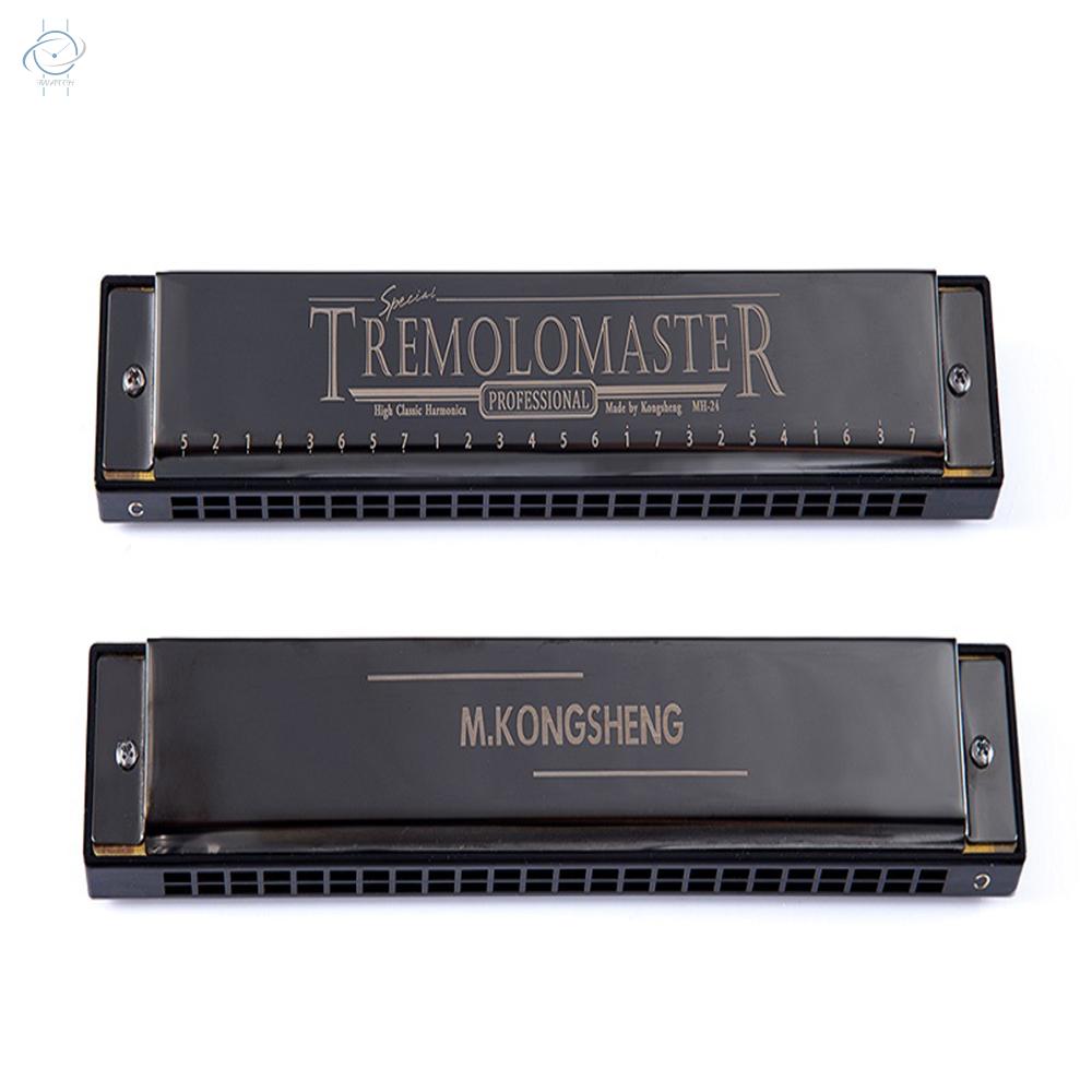 Kèn Harmonica Tremolo 24 Lỗ Chuyên Nghiệp Cho Người Mới Bắt Đầu