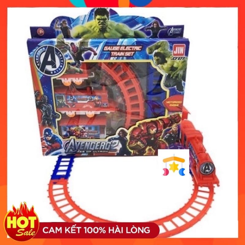 Bộ Đồ Chơi Đoàn Tàu Avengers Chạy Pin Siêu Xịn Dành Cho Bé