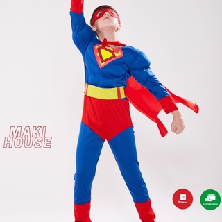 Quần áo người nhện hoá trang halloween trẻ em siêu nhân Maki Siêu Nhân. HTS20