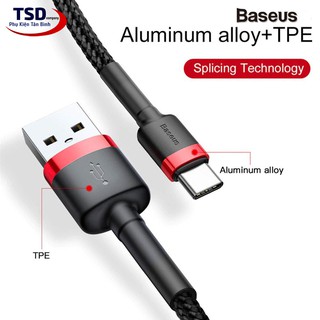 Cáp Sạc Nhanh Baseus Cafule Cổng Type C Dài 2 Mét