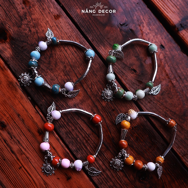 Trang Sức Vòng Tay Pandora Nữ Hạt Gốm Phong Cách