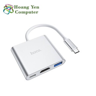 Cáp Type C ra HDMI Hoco HB14 (Type C ra HDMI + USB + Type C) - BH 12 Tháng - Hoàng Yến Computer