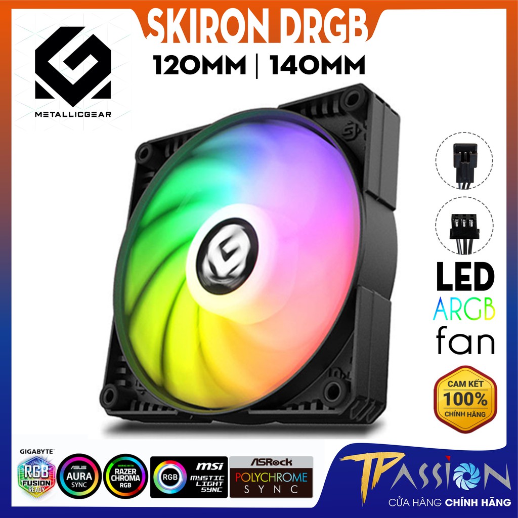 Quạt Fan Case MetallicGear SKIRON DRGB 120 | 140 - Chính hãng, quạt tản nhiệt LED ARGB 5V