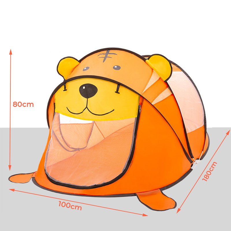 Lều cắm trại trẻ em hình thú tự bung cho bé chơi ngủ trong nhà lều bóng Linda