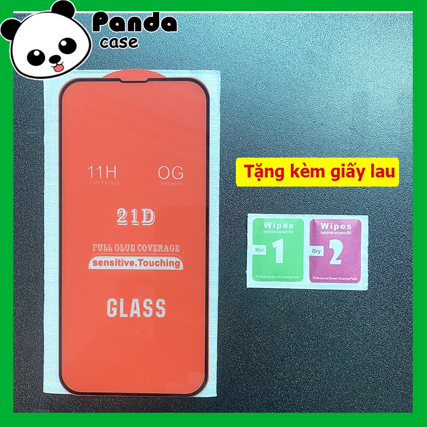 Kính cường lực iphone full màn 21D dành cho iphone 6/6s/7/7Plus/X/Xs/11/11ProMax/12/12ProMax - Panda Case