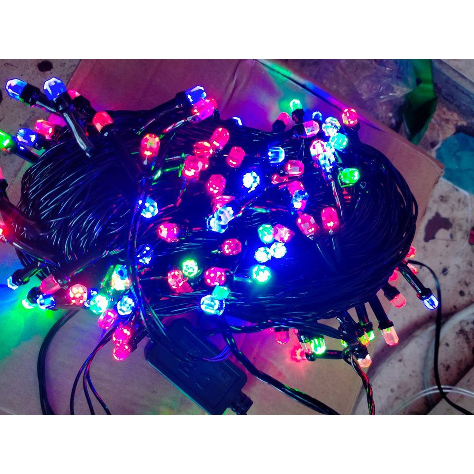 Đèn Led nháy kim cương 10 met - Đèn led nháy kim cương chống nước, có đầu nối tiếp