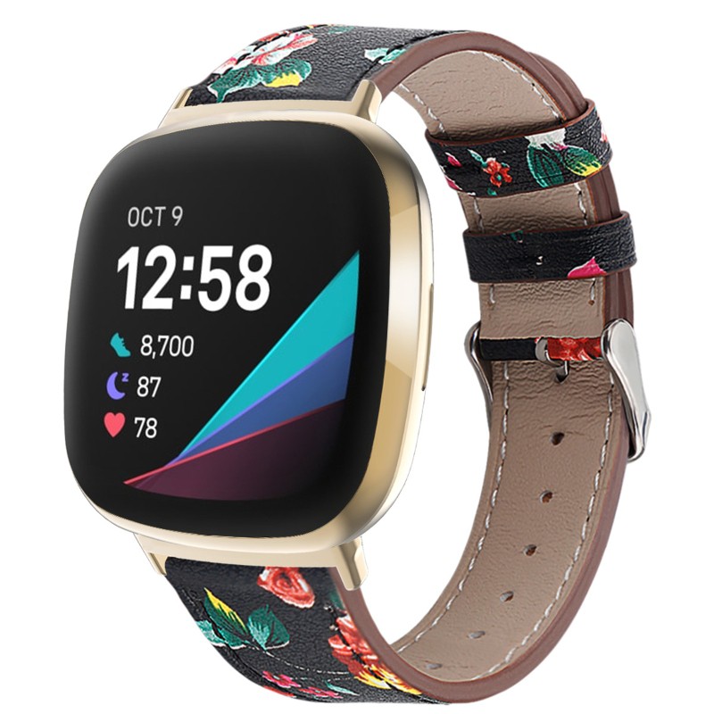 Dây Đeo Bằng Da Pu 20mm Cho Đồng Hồ Thông Minh Fitbit Versa3